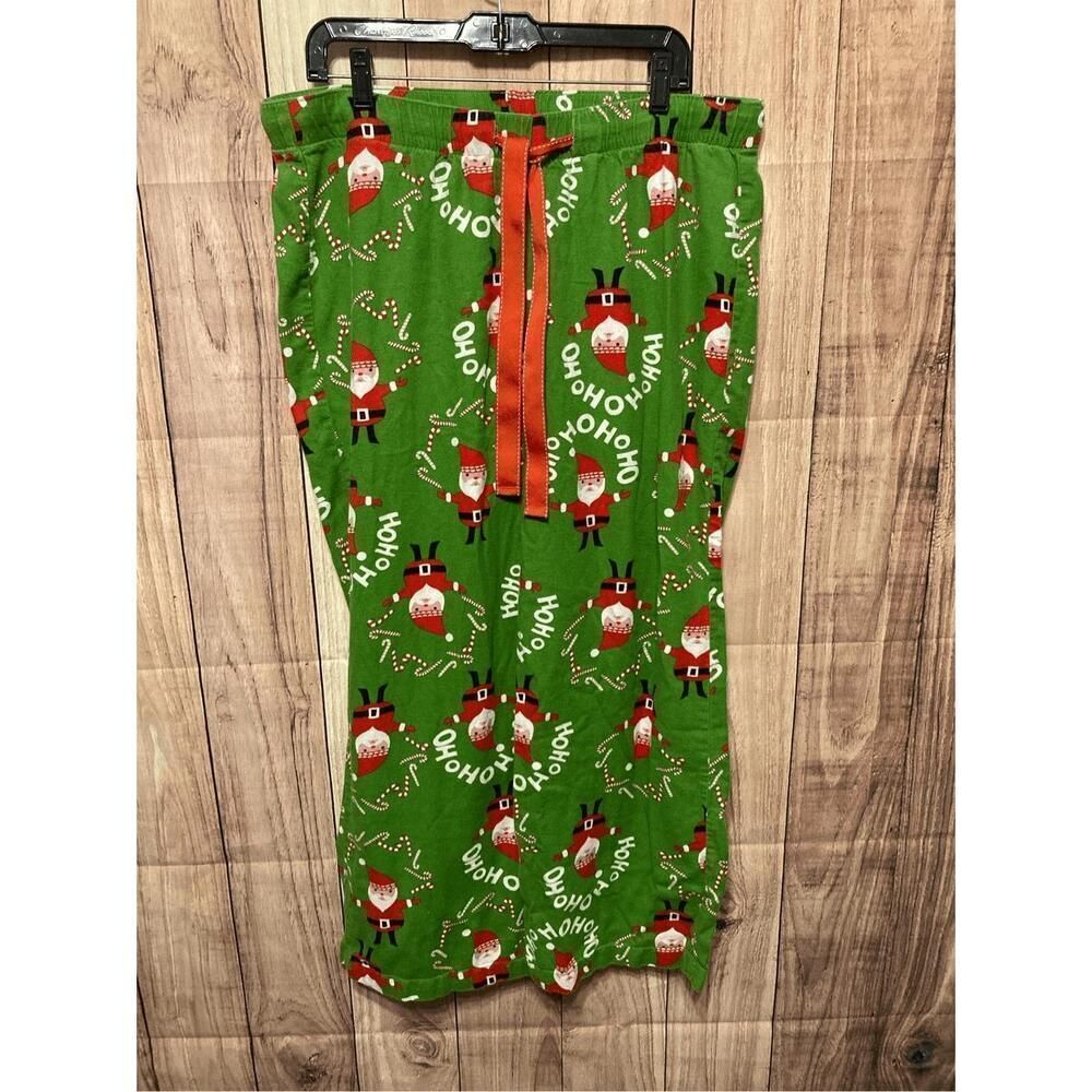 Old Navy Large Womens pajama lounge pants green Christmas holiday santa
